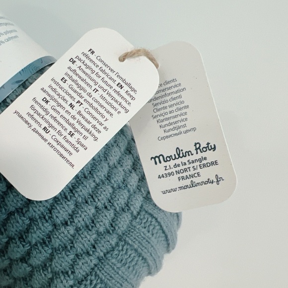 Blue Wool Blend Blanket - Sous mon Baobab - Picture 7 of 8